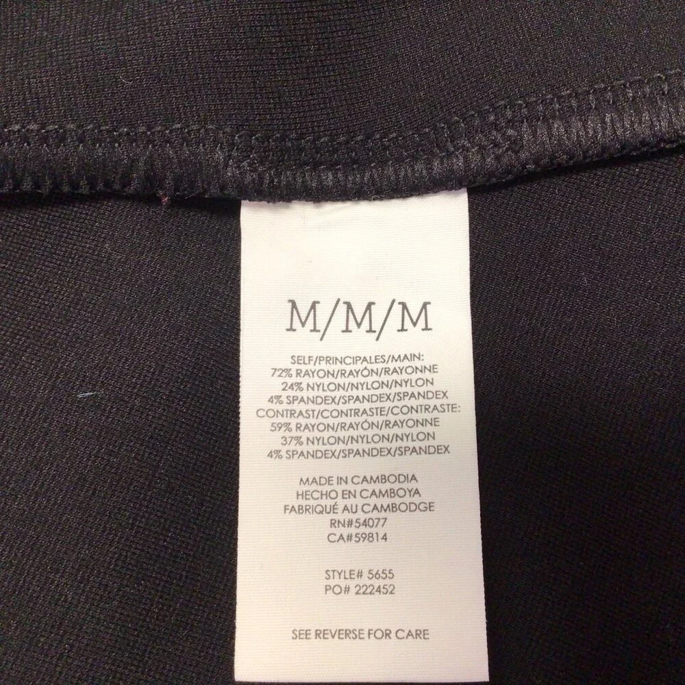 Cabi Relax Convertible Stretch Ponte Knit Long Black Zip Jacket 5655 Sz Medium - Picture 8 of 14